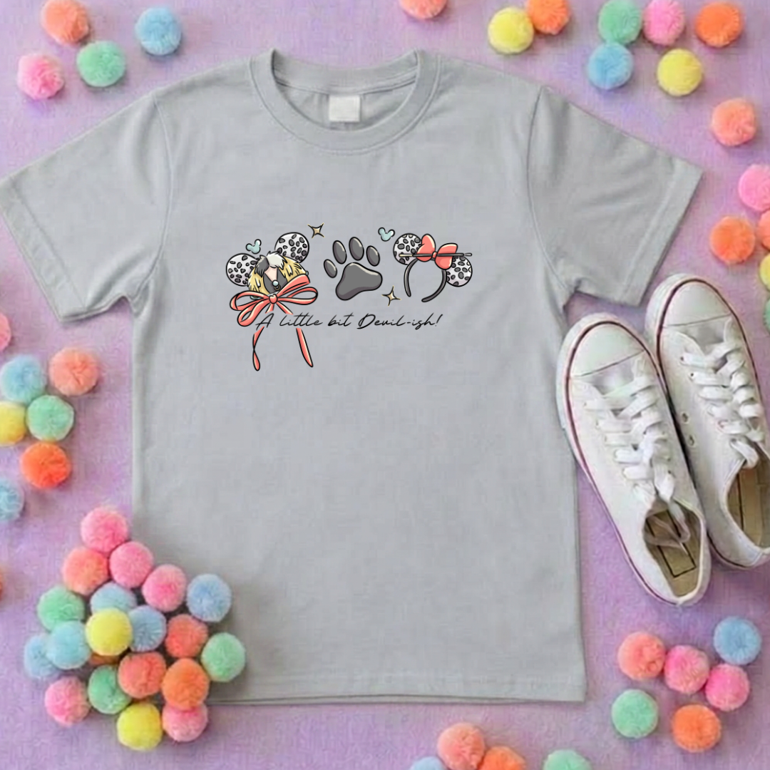 Villain Inspired Printed T-Shirt, Under the Sea, Hello Beastie, De-vil, Villains Theme - Adults & Kids Sizes - Cotton T-Shirt