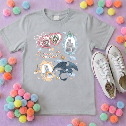 Universe Epic Inspired Printed T-Shirt, Theme Park, Orlando, Inspired Character T-Shirts - Adults & Kids Sizes - Cotton T-Shirt