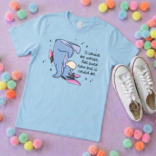 Could be Worse Eeyore Park Life T-Shirt, Ears, Florida, Orlando, Cruise Holidays T-Shirts, Holiday Outfits - Adults & Kids Sizes - Cotton T-Shirt
