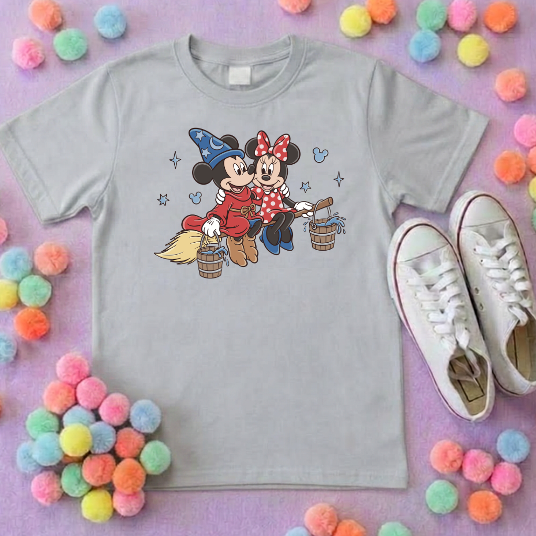 Magical Sorcerer and Minnie T-Shirt, Florida, Orlando, Magical World - Adults & Kids Sizes