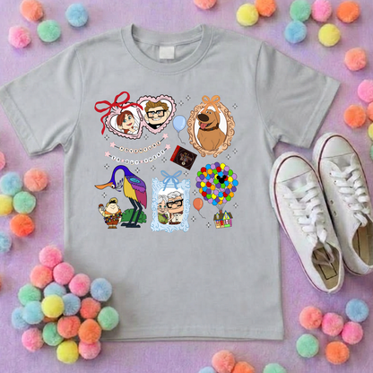 Up House Inspired Printed T-Shirt, Florida, Orlando, Ellie and Karl, Kevin, Dug - Adults & Kids Sizes - Cotton T-Shirt