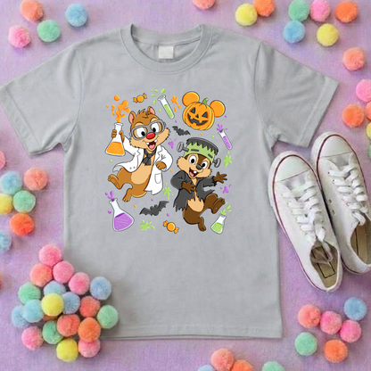 Halloween Pals, Chip & Dale Printed T-Shirt, Halloween, Inspired Character T-Shirts - Adults & Kids Sizes - Cotton T-Shirt