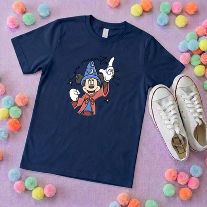 Magical Sorcerer, Some Imagination Printed T-Shirt, Florida, Orlando, Magical World - Adults & Kids Sizes