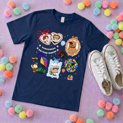 Up House Inspired Printed T-Shirt, Florida, Orlando, Ellie and Karl, Kevin, Dug - Adults & Kids Sizes - Cotton T-Shirt