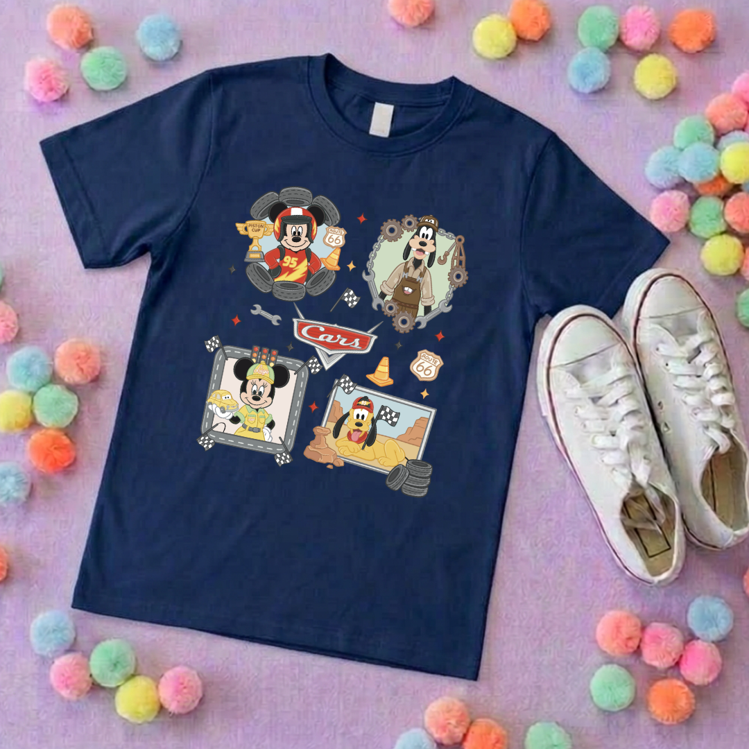 Cars Mouse Besties Park Life T-Shirt, Ears, Florida, Orlando, Cruise Holidays T-Shirts, Holiday Outfits - Adults & Kids Sizes - Cotton T-Shirt