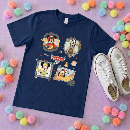 Cars Mouse Besties Park Life T-Shirt, Ears, Florida, Orlando, Cruise Holidays T-Shirts, Holiday Outfits - Adults & Kids Sizes - Cotton T-Shirt