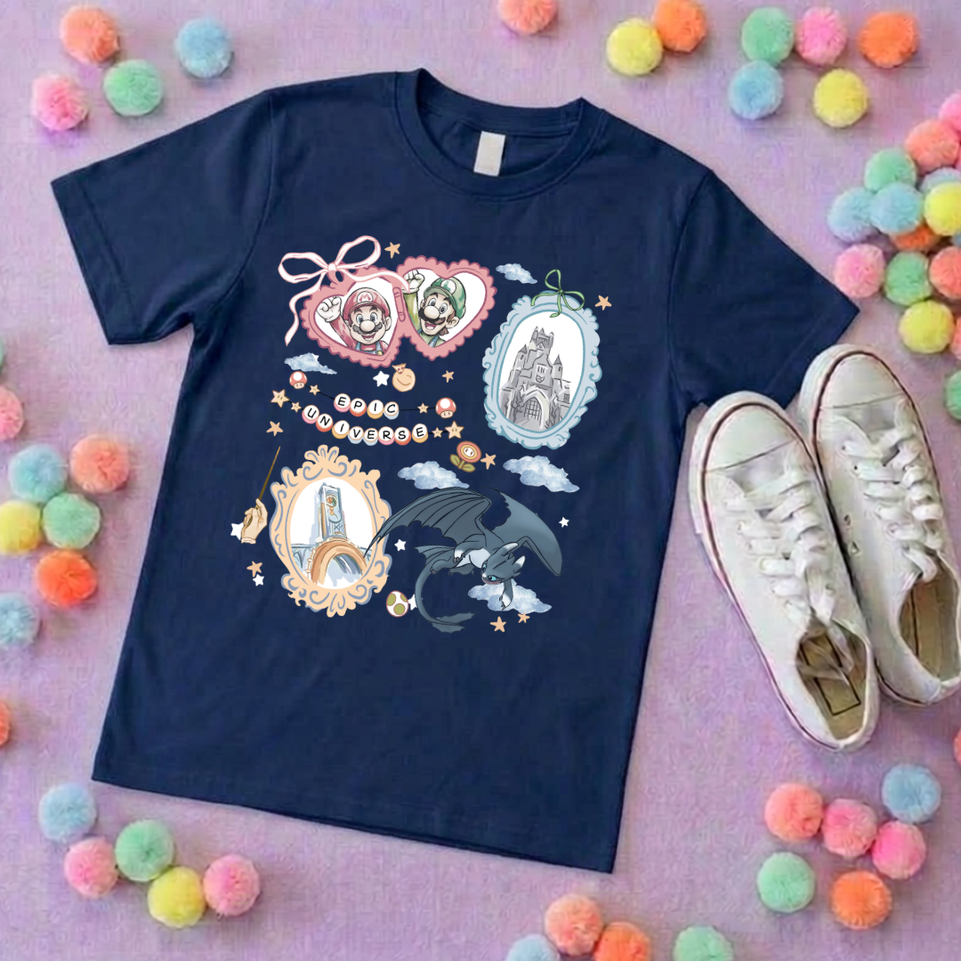 Universe Epic Inspired Printed T-Shirt, Theme Park, Orlando, Inspired Character T-Shirts - Adults & Kids Sizes - Cotton T-Shirt