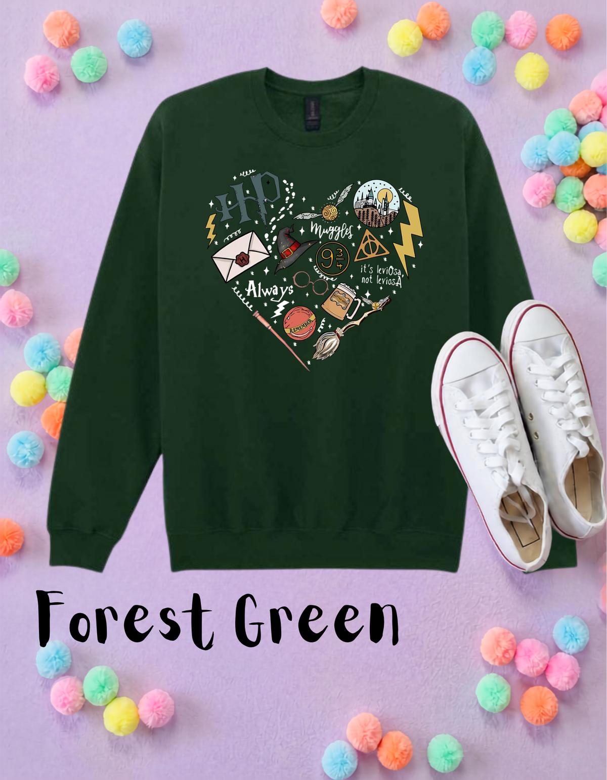 Harry Potter Inspired Printed Sweatshirt Jumper, Theme Park, Orlando, Inspired Character Jumpers - Adults & Kids Sizes