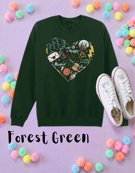Harry Potter Inspired Printed Sweatshirt Jumper, Theme Park, Orlando, Inspired Character Jumpers - Adults & Kids Sizes