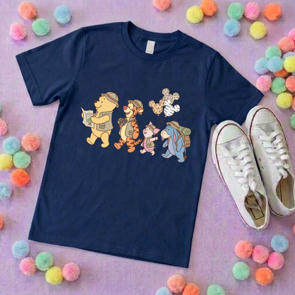 Pooh Animal Kingdom Safari Park Life T-Shirt, Ears, Florida, Orlando, Cruise Holidays T-Shirts, Holiday Outfits - Adults & Kids Sizes - Cotton T-Shirt