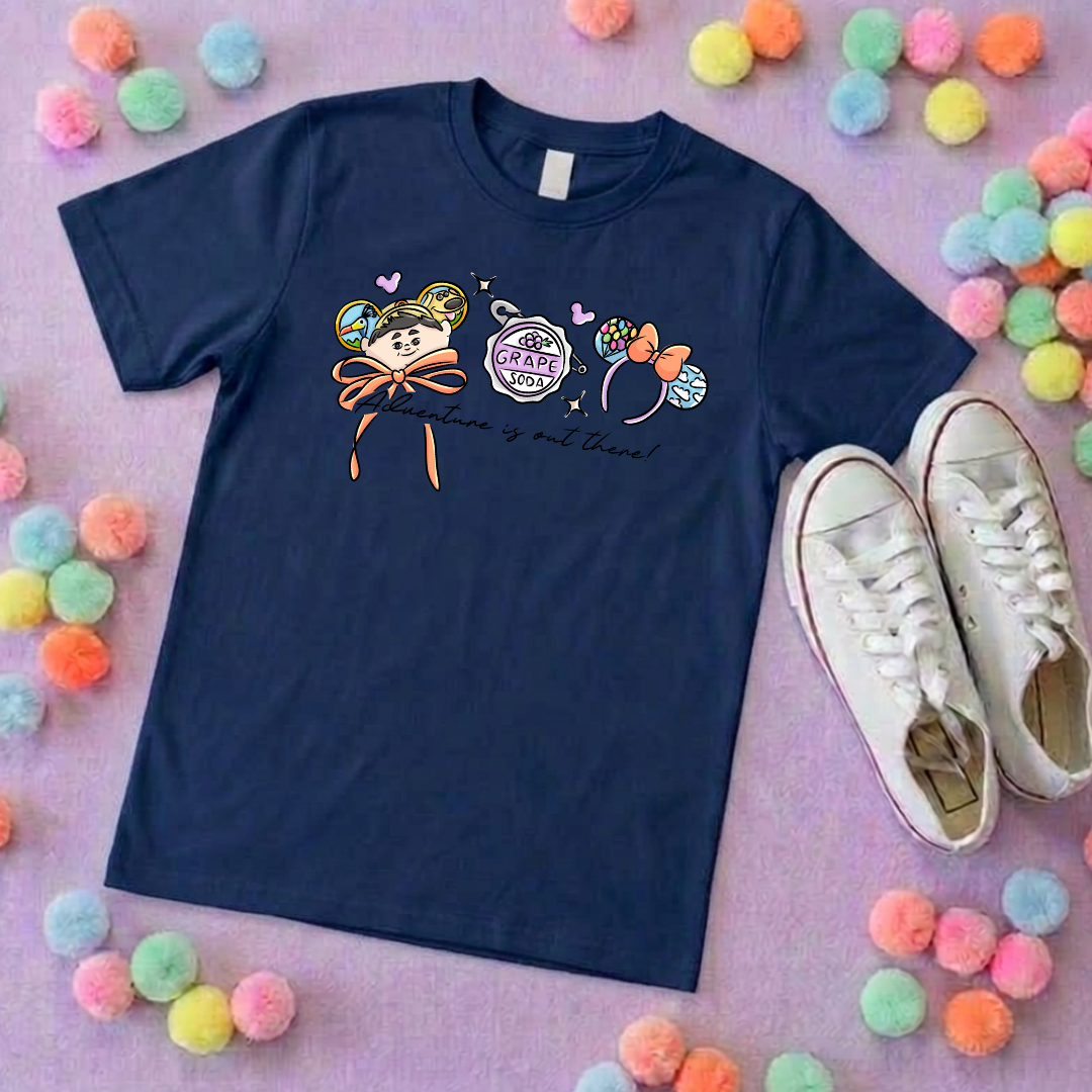 Up House Inspired Printed White T-Shirt, Florida, Orlando, Ellie and Karl, Kevin, Dug - Adults & Kids Sizes - Cotton T-Shirt