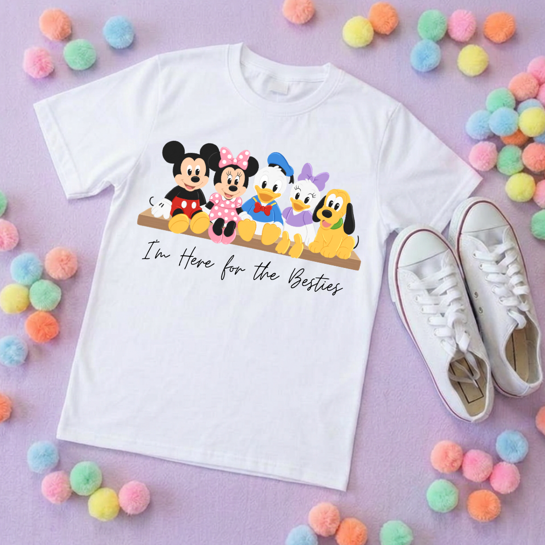 Shelf Besties T-Shirt, Ears, Florida, Orlando, Cruise Holidays T-Shirts, Holiday Outfits - Adults & Kids Sizes - Cotton T-Shirt