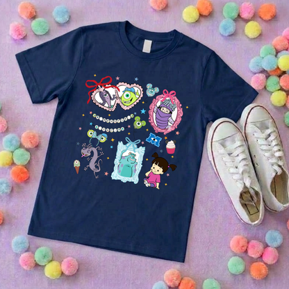 Monsters, Boo Inspired Printed T-Shirt, Monsters Inc, University, Mike, Sully, Boo and Friends - Adults & Kids Sizes - Cotton T-Shirt
