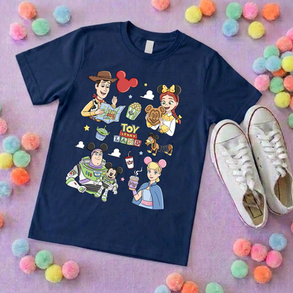 Toys Story Besties Full Art Park Life T-Shirt, Ears, Florida, Orlando, Cruise Holidays T-Shirts, Holiday Outfits - Adults & Kids Sizes - Cotton T-Shirt