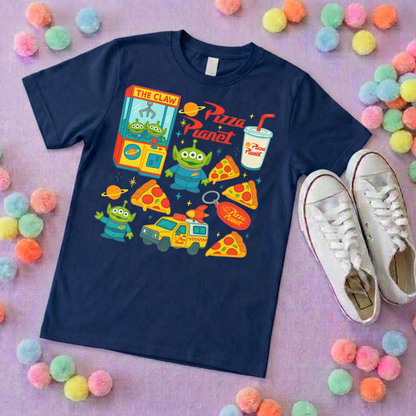 Planet Pizza Park Life T-Shirt, Ears, Florida, Orlando, Cruise Holidays T-Shirts, Holiday Outfits - Adults & Kids Sizes - Cotton T-Shirt