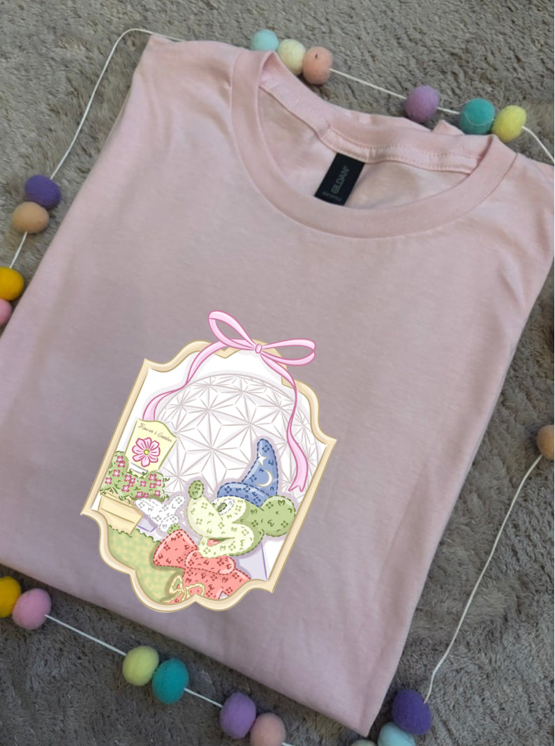 Epcot Mouse Topiary, Flower and Garden Festival Printed T-Shirt, Florida, Orlando, Magical World - Adults & Kids Sizes