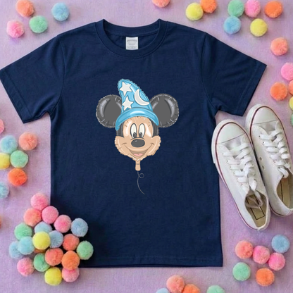 Sorcerer Mouse Balloon, Printed T-Shirt, Florida, Orlando, Magical World - Adults & Kids Sizes