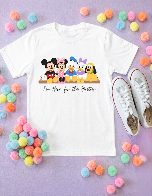Shelf Besties T-Shirt, Ears, Florida, Orlando, Cruise Holidays T-Shirts, Holiday Outfits - Adults & Kids Sizes - Cotton T-Shirt