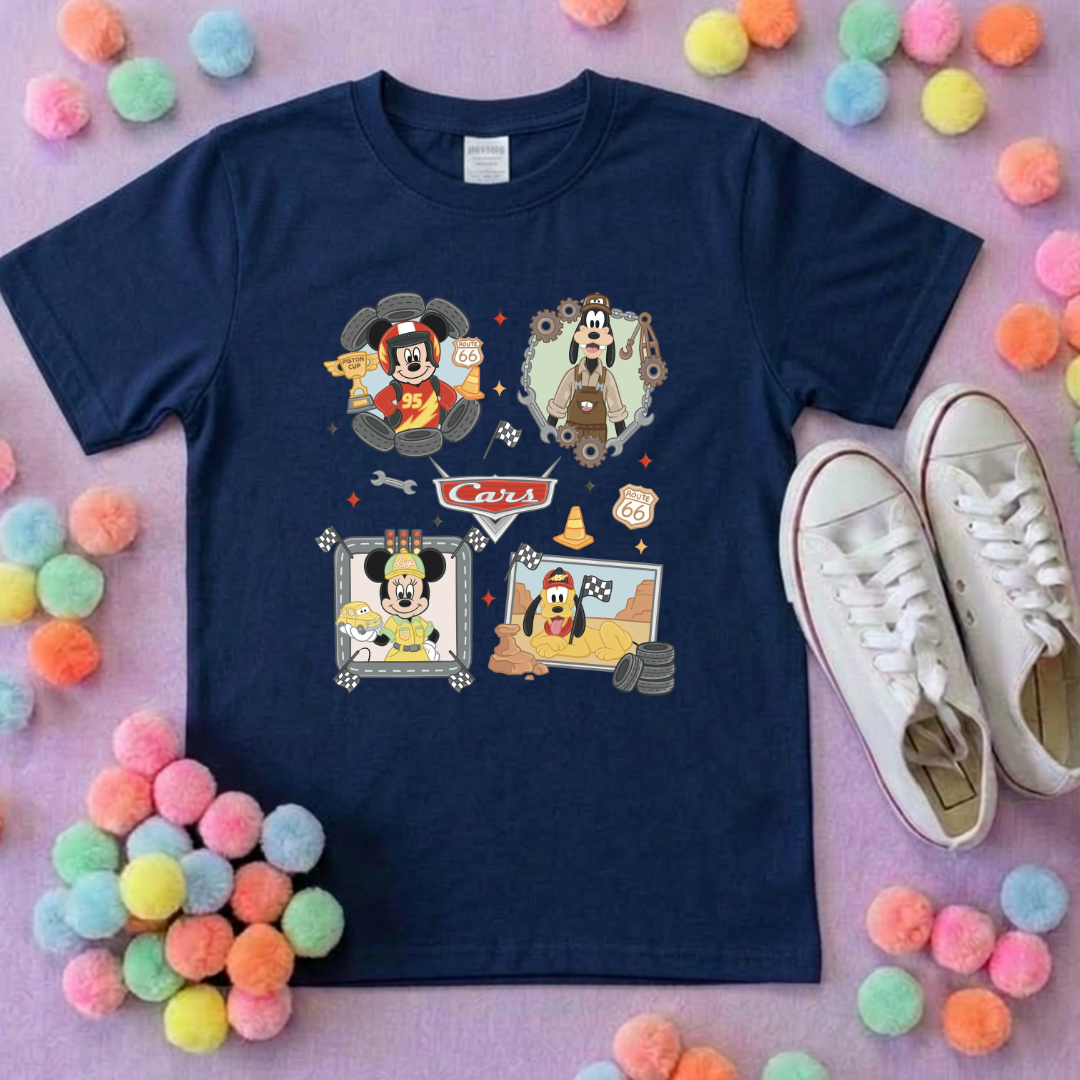 Cars Mouse Besties Park Life T-Shirt, Ears, Florida, Orlando, Cruise Holidays T-Shirts, Holiday Outfits - Adults & Kids Sizes - Cotton T-Shirt