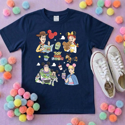 Toys Story Besties Full Art Park Life T-Shirt, Ears, Florida, Orlando, Cruise Holidays T-Shirts, Holiday Outfits - Adults & Kids Sizes - Cotton T-Shirt