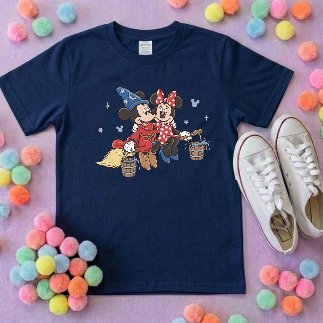 Magical Sorcerer and Minnie T-Shirt, Florida, Orlando, Magical World - Adults & Kids Sizes