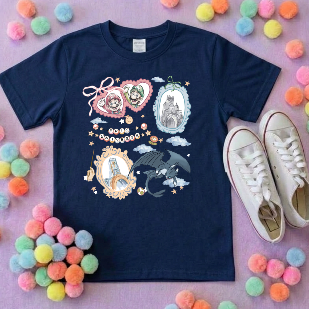 Universe Epic Inspired Printed T-Shirt, Theme Park, Orlando, Inspired Character T-Shirts - Adults & Kids Sizes - Cotton T-Shirt