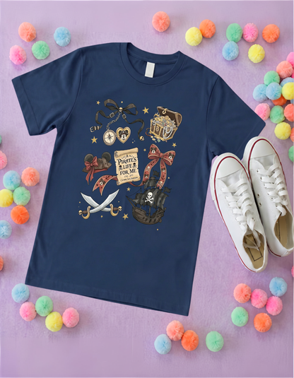 Pirates Life for Me Park Life T-Shirt, Ears, Florida, Orlando, Cruise Holidays T-Shirts, Holiday Outfits - Adults & Kids Sizes - Cotton T-Shirt