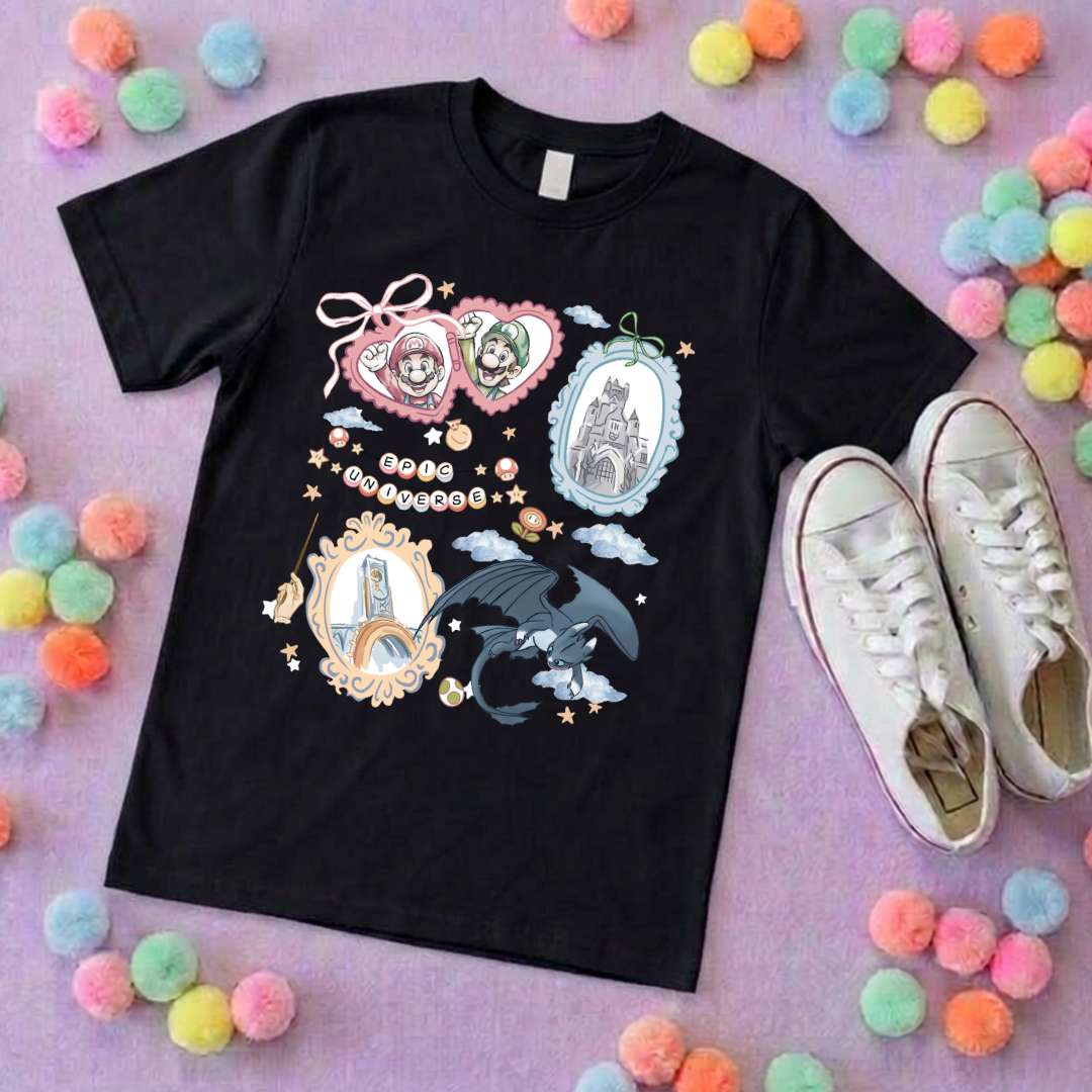 Universe Epic Inspired Printed T-Shirt, Theme Park, Orlando, Inspired Character T-Shirts - Adults & Kids Sizes - Cotton T-Shirt