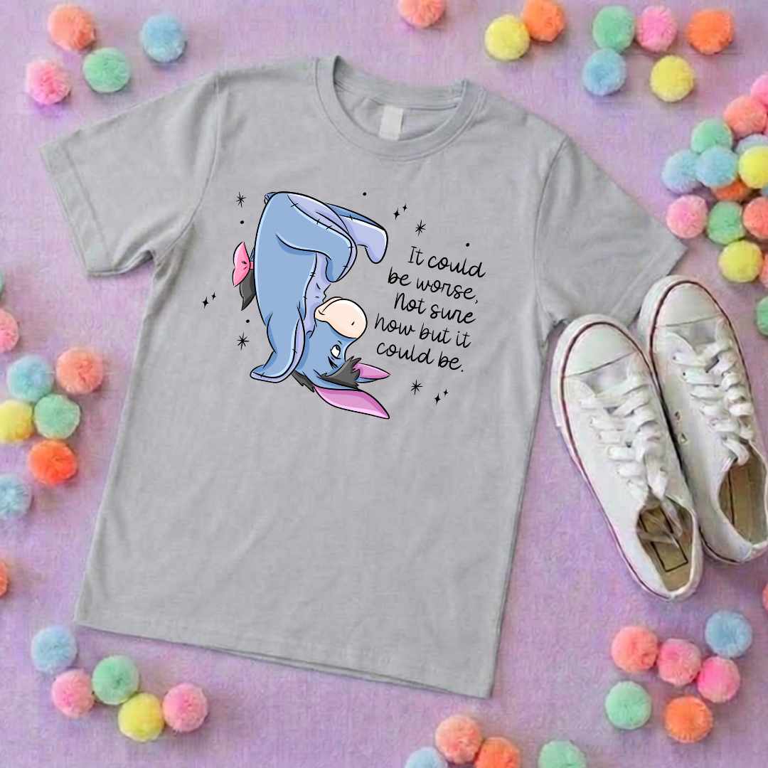 Could be Worse Eeyore Park Life T-Shirt, Ears, Florida, Orlando, Cruise Holidays T-Shirts, Holiday Outfits - Adults & Kids Sizes - Cotton T-Shirt