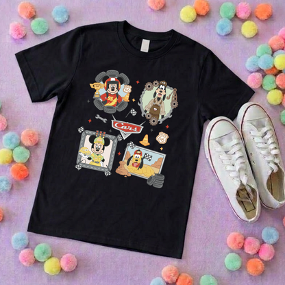 Cars Mouse Besties Park Life T-Shirt, Ears, Florida, Orlando, Cruise Holidays T-Shirts, Holiday Outfits - Adults & Kids Sizes - Cotton T-Shirt