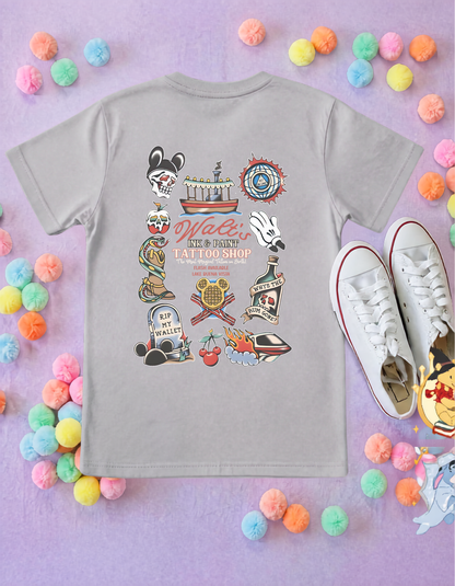 Walts Tattoo Park Life T-Shirt, Ears, Florida, Orlando, Cruise Holidays T-Shirts, Holiday Outfits - Adults & Kids Sizes - Cotton T-Shirt