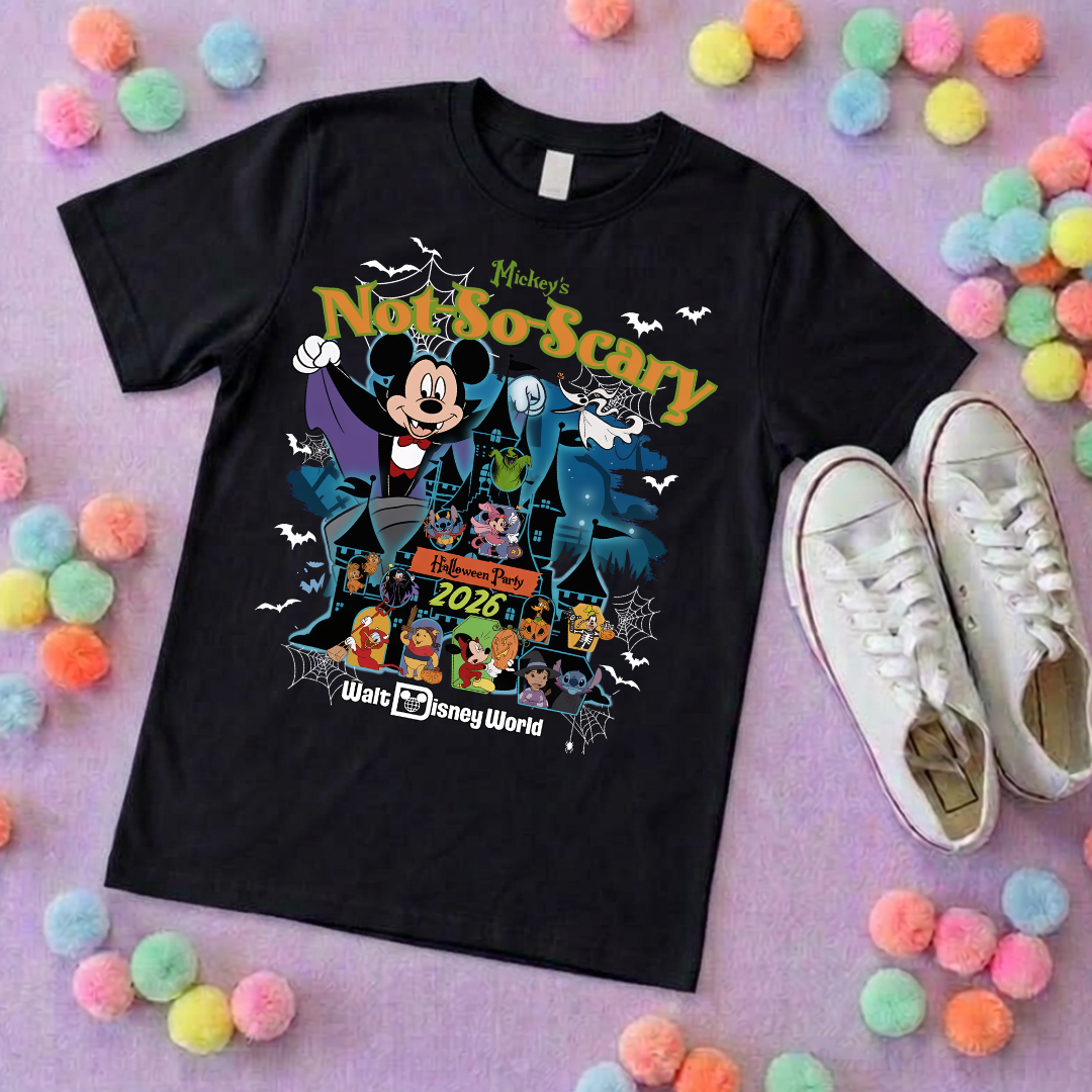 Not So Scary World Inspired Printed Sand T-Shirt, Florida, Orlando, Halloween T-Shirts, Halloween Outfits - Adults & Kids Sizes - Cotton T-Shirt