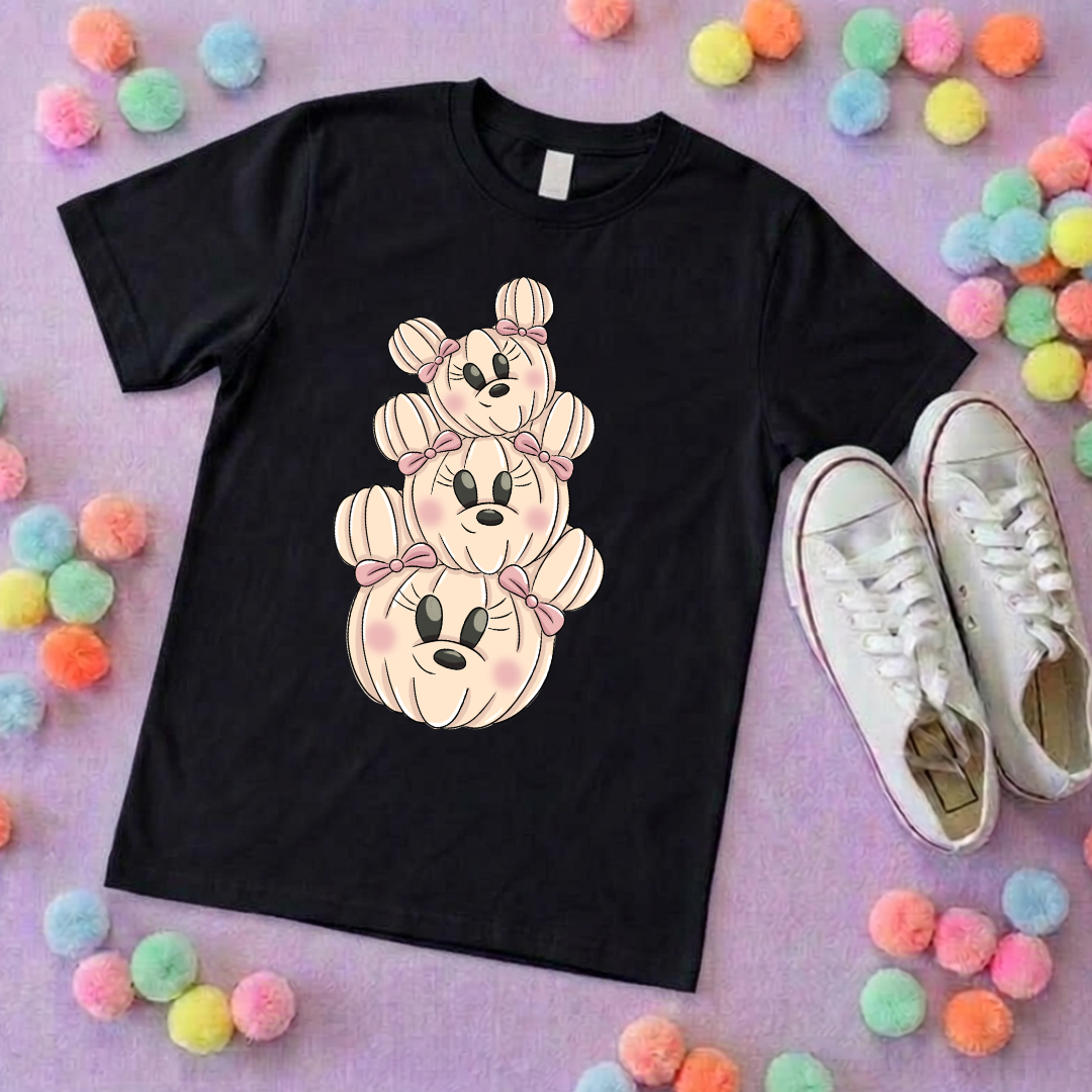 Cute Pumpkin Mouse T-Shirt, Ears, Florida, Orlando, Halloween T-Shirts, Pumpkin Halloween Outfits - Adults & Kids Sizes - Cotton T-Shirt
