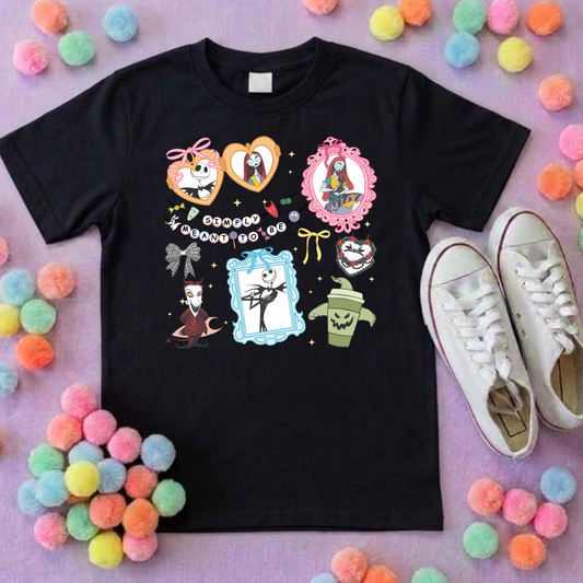 Skellington King Printed T-Shirt, Florida, Orlando, Jack and Sally, Zero, NBC - Adults & Kids Sizes - Cotton T-Shirt