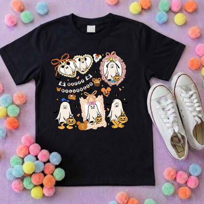 Ghost Mouse Inspired Printed Sand T-Shirt, Florida, Orlando, Halloween T-Shirts, Halloween Outfits - Adults & Kids Sizes - Cotton T-Shirt