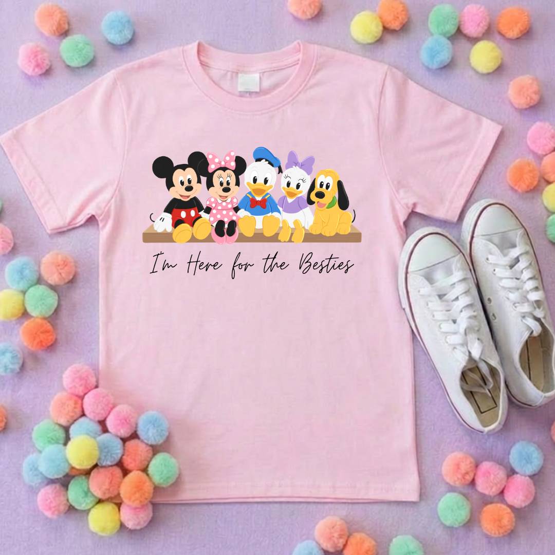 Shelf Besties T-Shirt, Ears, Florida, Orlando, Cruise Holidays T-Shirts, Holiday Outfits - Adults & Kids Sizes - Cotton T-Shirt