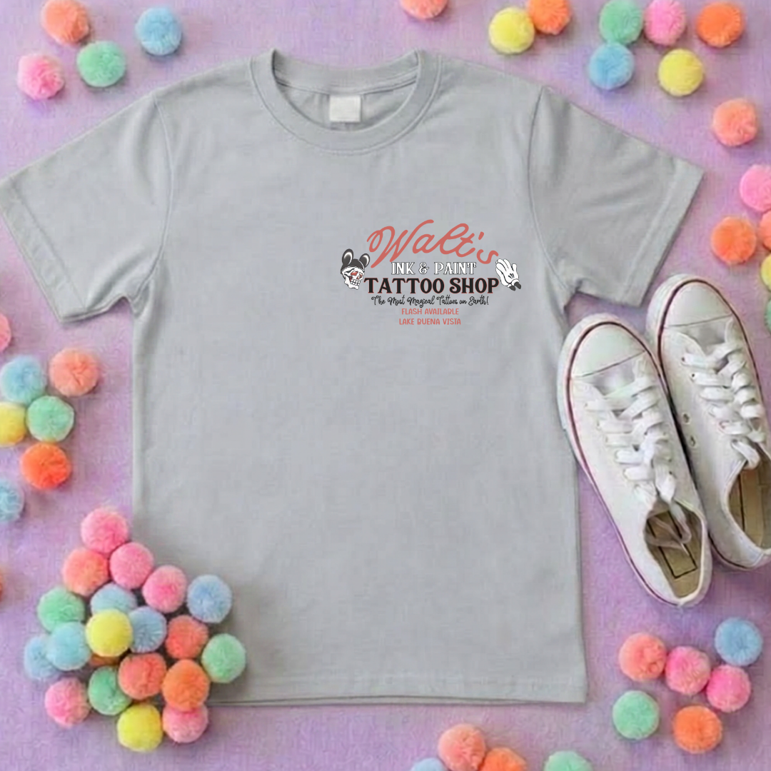 Walts Tattoo Park Life T-Shirt, Ears, Florida, Orlando, Cruise Holidays T-Shirts, Holiday Outfits - Adults & Kids Sizes - Cotton T-Shirt