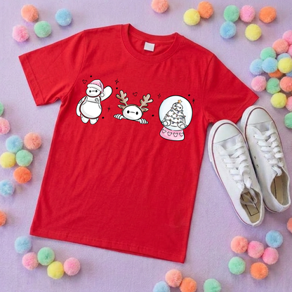 Christmas Baymax T-Shirt, Ears, Florida, Orlando, Christmas T-Shirts, Christmas Outfits - Adults & Kids Sizes - Cotton T-Shirt