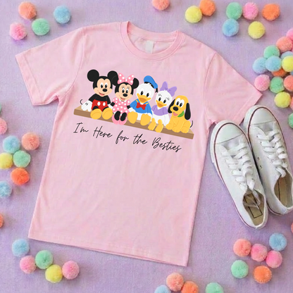 Shelf Besties T-Shirt, Ears, Florida, Orlando, Cruise Holidays T-Shirts, Holiday Outfits - Adults & Kids Sizes - Cotton T-Shirt