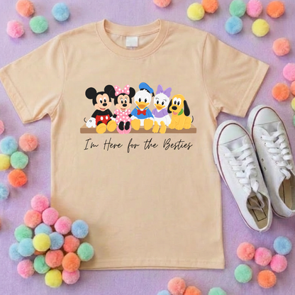 Shelf Besties T-Shirt, Ears, Florida, Orlando, Cruise Holidays T-Shirts, Holiday Outfits - Adults & Kids Sizes - Cotton T-Shirt