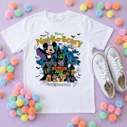 Not So Scary World Inspired Printed Sand T-Shirt, Florida, Orlando, Halloween T-Shirts, Halloween Outfits - Adults & Kids Sizes - Cotton T-Shirt