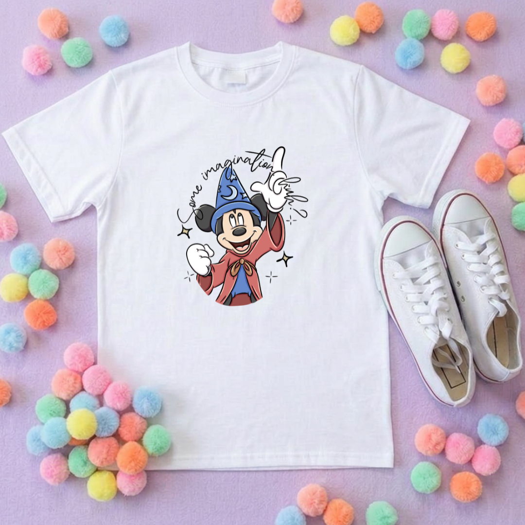 Magical Sorcerer, Some Imagination Printed T-Shirt, Florida, Orlando, Magical World - Adults & Kids Sizes