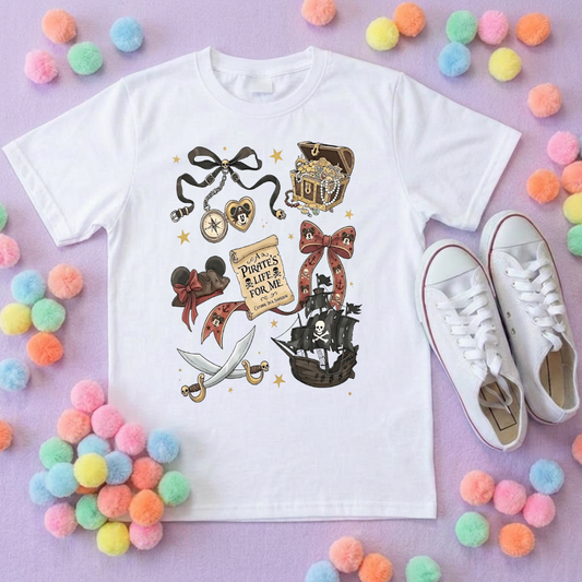 Pirates Life for Me Park Life T-Shirt, Ears, Florida, Orlando, Cruise Holidays T-Shirts, Holiday Outfits - Adults & Kids Sizes - Cotton T-Shirt