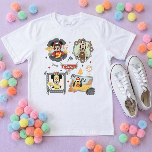 Cars Mouse Besties Park Life T-Shirt, Ears, Florida, Orlando, Cruise Holidays T-Shirts, Holiday Outfits - Adults & Kids Sizes - Cotton T-Shirt