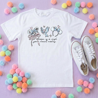 Ballgown Princess Inspired Printed T-Shirt, Princess Movie, Mouse Ears, Princess- Adults & Kids Sizes - Cotton T-Shirt