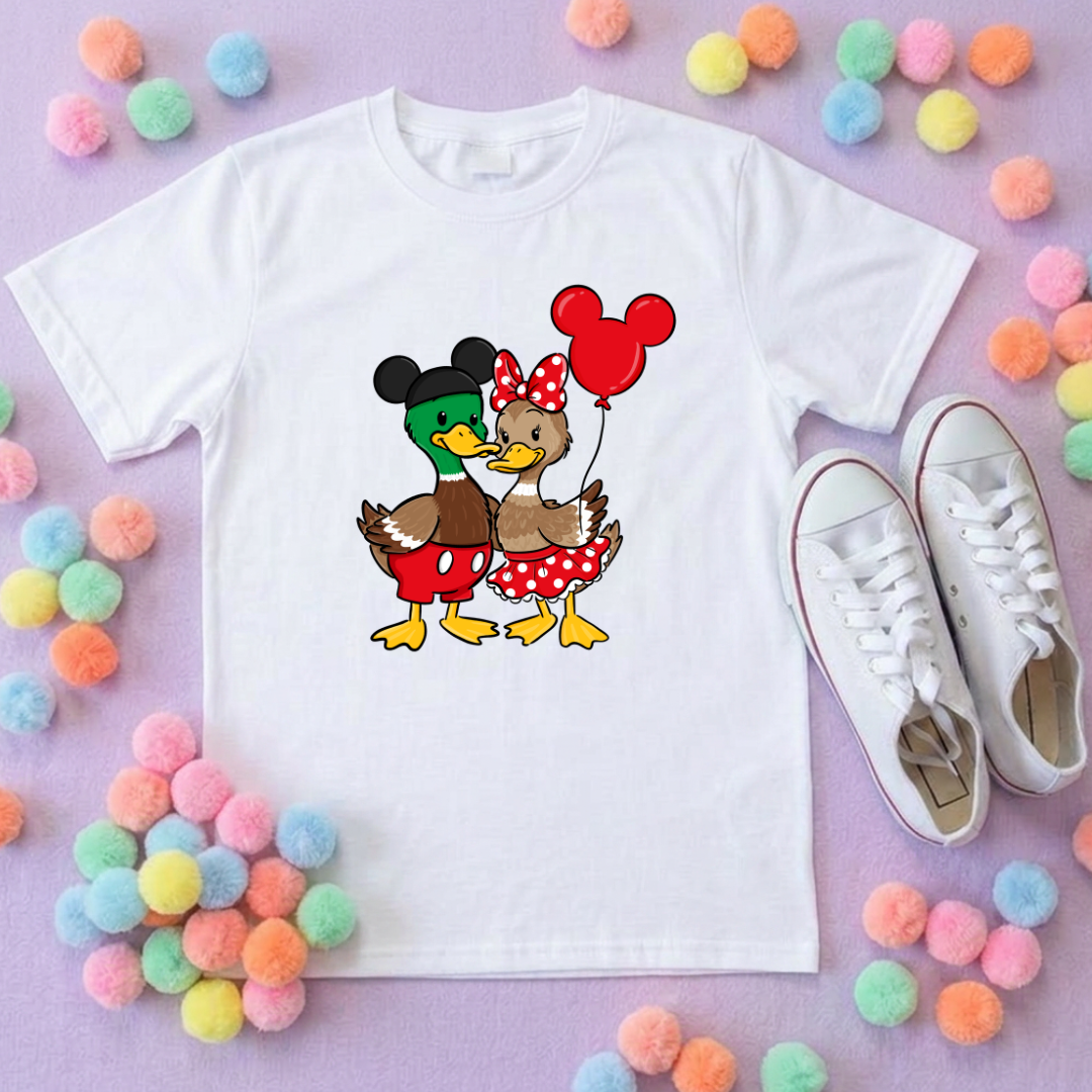 Park Ducks Duo, Park Life T-Shirt, Ears, Florida, Orlando, Cruise Holidays T-Shirts, Holiday Outfits - Adults & Kids Sizes - Cotton T-Shirt