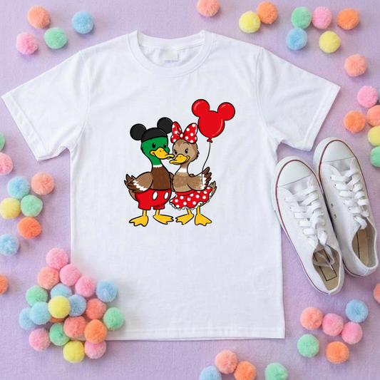 Park Ducks Duo, Park Life T-Shirt, Ears, Florida, Orlando, Cruise Holidays T-Shirts, Holiday Outfits - Adults & Kids Sizes - Cotton T-Shirt