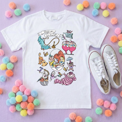 Alice, Smiley Cat Full Art Inspired Ears T-Shirt, Florida, Orlando - Adults & Kids Sizes - Cotton T-Shirt