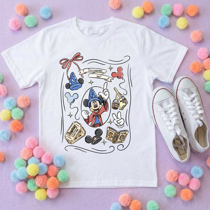 Magical Sorcerer, Full Art Printed T-Shirt, Florida, Orlando, Magical World - Adults & Kids Sizes