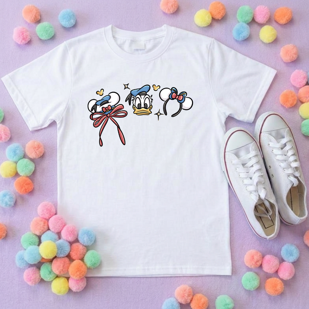 Magical Sailor Duck Bow Printed T-Shirt, Florida, Orlando, Magical World - Adults & Kids Sizes
